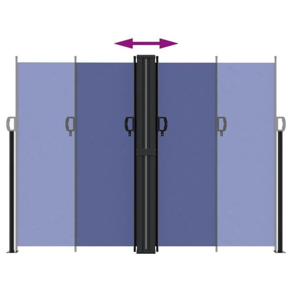Maison Exclusive - Fällbart sidotak blått 180x600 cm
