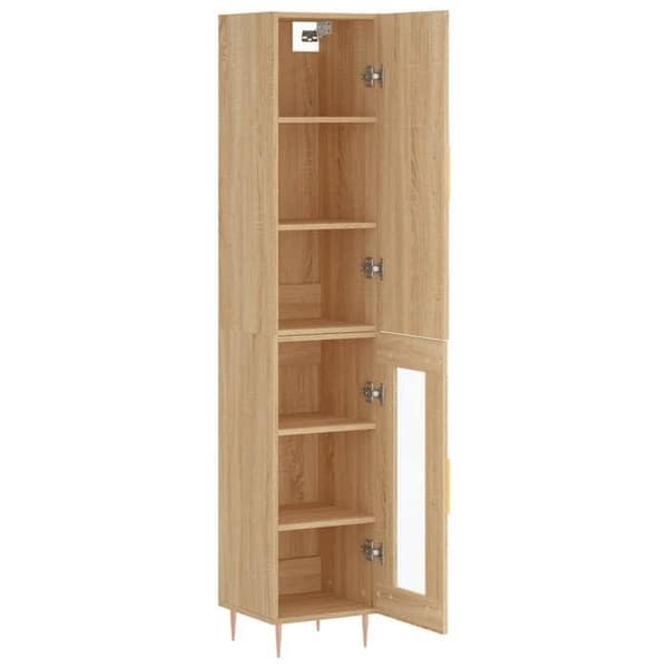 Maison Exclusive - Buffé hög Ek sonoma 34,5x34x180 cm Ingenjörsträ