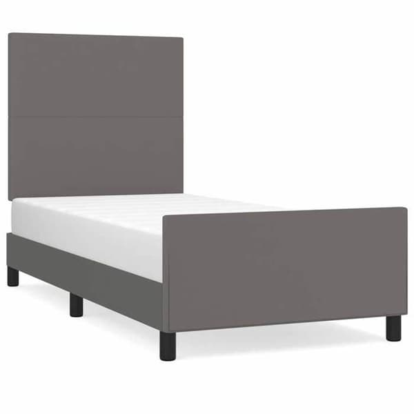 Maison Exclusive - Sengestel uden madras grå 80x200 cm kunstlæder grå