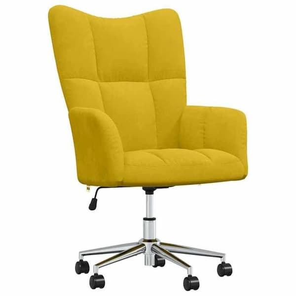 Maison Exclusive - Stol til afslapning i sennepsgul velour