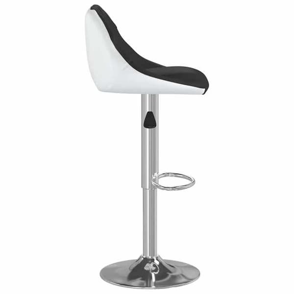 Maison Exclusive - Barstolar set om 2 svart och vit konstläder