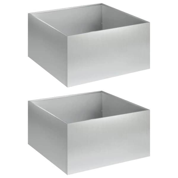 Maison Exclusive - Trädgårdskrukor 2 st Silver 40 x 40 x 30 cm