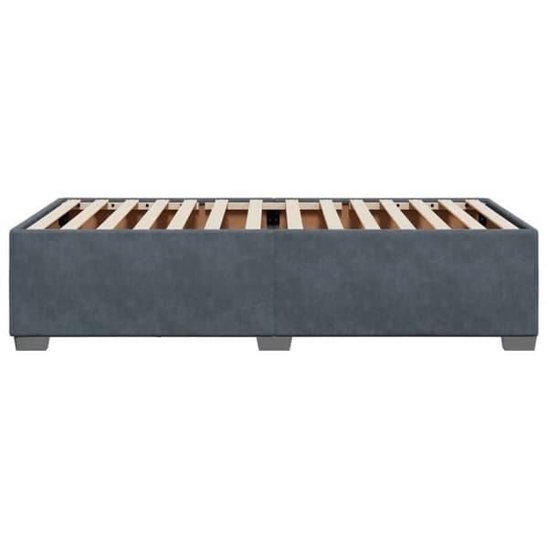 Maison Exclusive - Sängram utan madrass mörkgrå 80x200 cm sammet