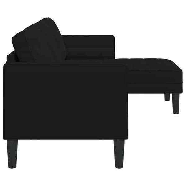 Sektionell soffa - EXKLUSIV HEM - Modulär - Svart - Polyester sammet - Ingenjörsträstruktur Svart