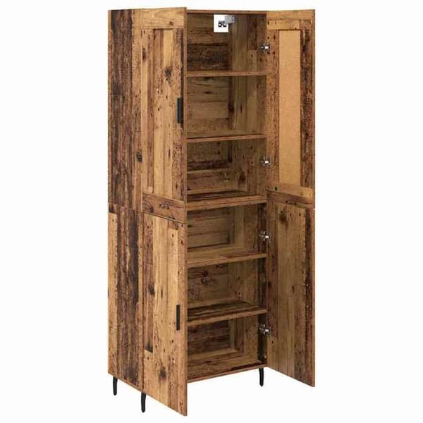 Buffé hög - EXKLUSIVT HUS - 2 delar - Ingenjörsträ - Brun - 69,5x34x180 cm