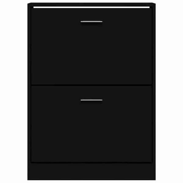 Maison Exclusive - Skoskab Sort 59x17x81 cm Ingeniørtræ