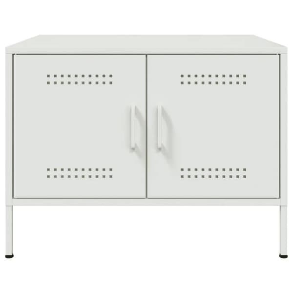 Maison Exclusive - Låg bord vit 68x50x50,5 cm stål