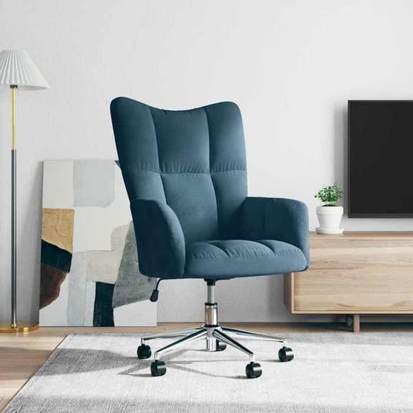 Maison Exclusive - Sininen samettinen rentoutumistuoli Blå (sammet)
