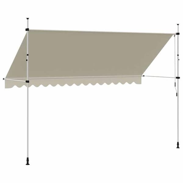 Maison Exclusive - Manuell utdragbar markis 400 cm Kräm Grädde