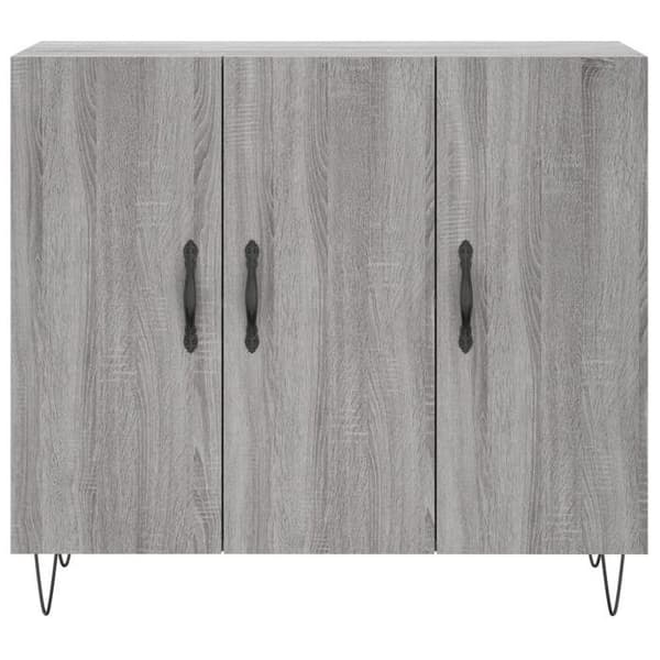 Maison Exclusive - Buffet sonoma grå 90x34x80 cm ingeniørtræ Sonoma grå
