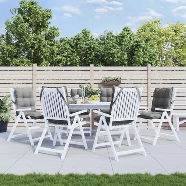 Maison Exclusive - Stolar med låg ryggstöd, 6-pack, grå Oxford tyg