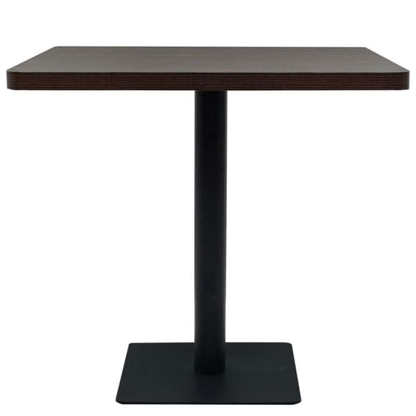Maison Exclusive - Bistrobord MDF og stål Kvadratisk 80 x 80 x 75 cm Mørk ask