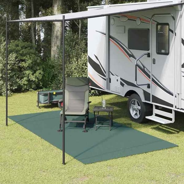 Maison Exclusive - Vihreä telttamatto 400 × 350 cm Polyesteri