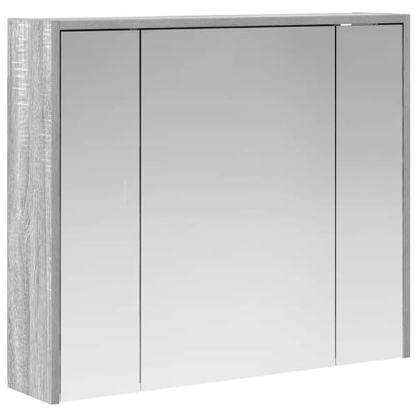 Maison Exclusive - Badrumsspegelskåp Grå Sonoma 73,5 x 16 x 62,5 cm