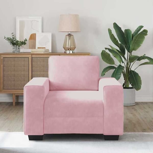 Maison Exclusive - Sofa stol rosa 100x77x82 cm velour