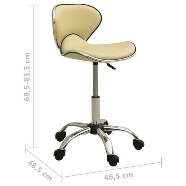 Maison Exclusive - Kontorstol Creme Kunstlæder
