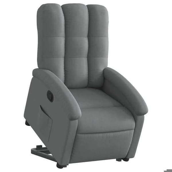 Maison Exclusive - Grått tyg reclinerfåtölj mörkgrå