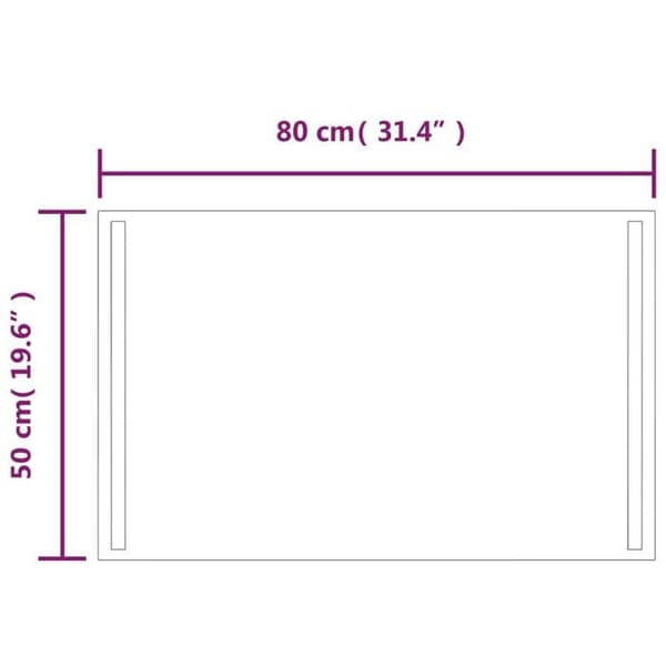 Maison Exclusive - LED-badrumsspegel 50x80 cm