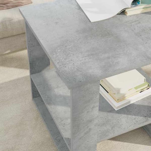 Bord - EKSKLUSIV HUS - 51 x 50 x 50 cm - Beton grå - Ingeniørtræ - Rektangulær Betonggrå