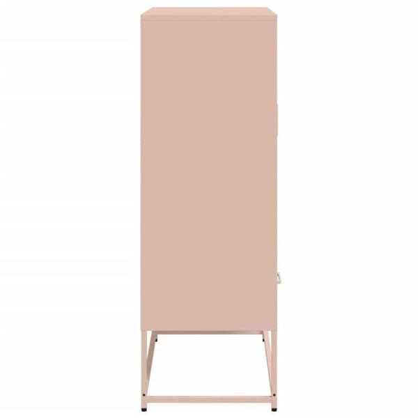 Maison Exclusive - Buffé hög rosa 68x39x111,5 cm stål
