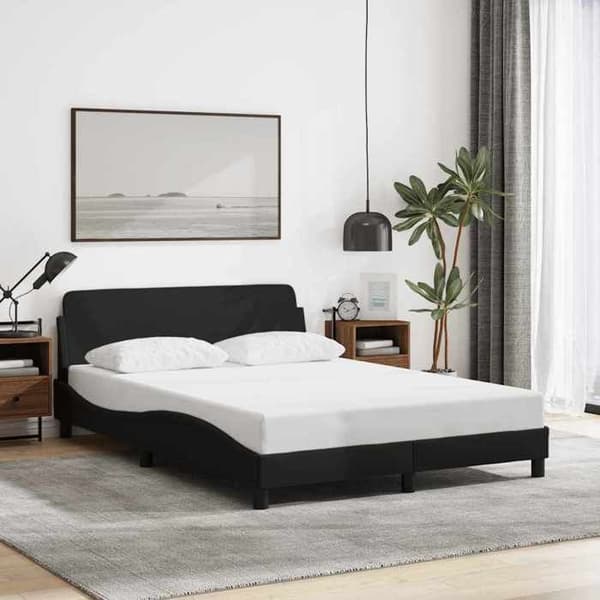 Maison Exclusive - Sängram Dover svart 140x200 cm tyg