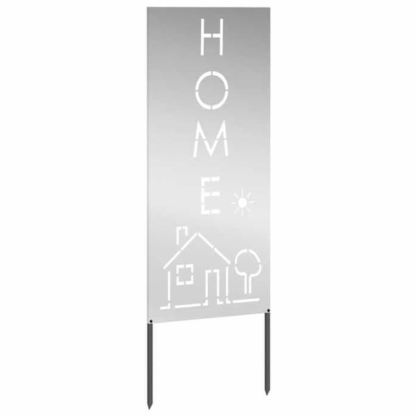Trädgårdsskärm - EXKLUSIV HEM - Silverfretwork - Matt stål - 50 x 140 cm - Väderbeständig silver. Silver