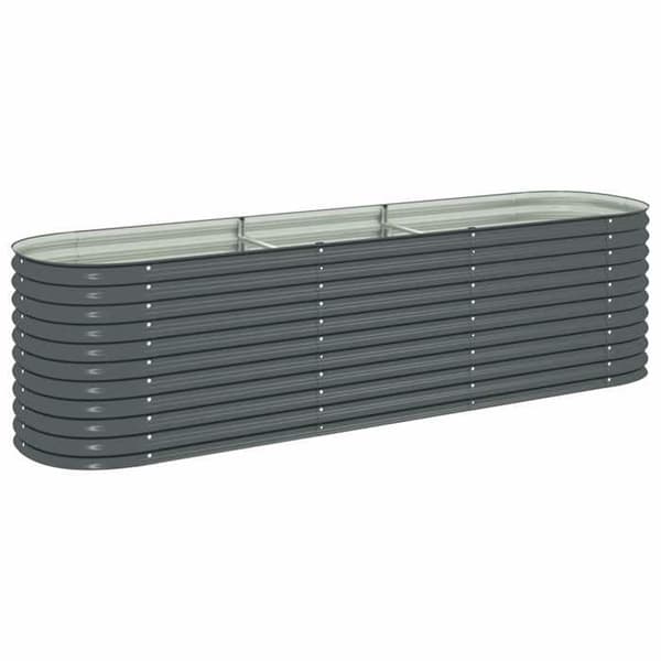 Maison Exclusive - Hævet havebed 320x80x81 cm Galvaniseret stål Grå Grå