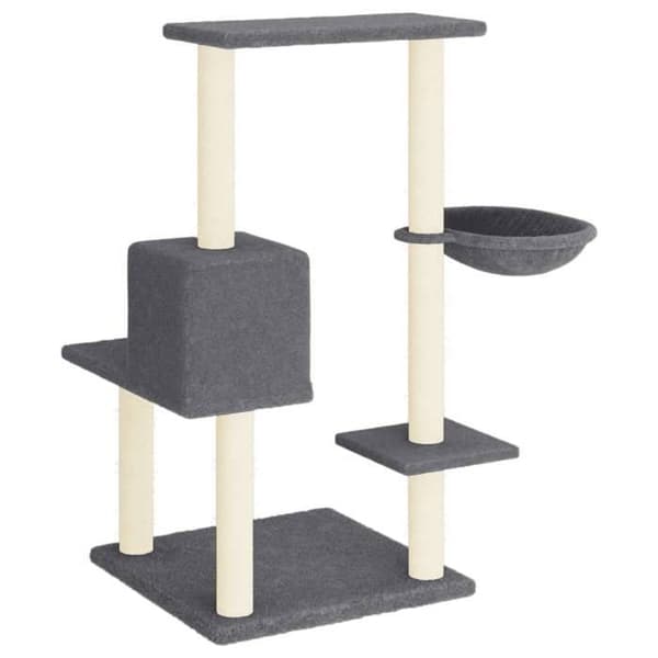 Maison Exclusive - Kattträd med sisal klöstrumpor mörkgrå 95 cm mörkgrå