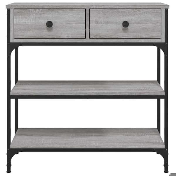 Maison Exclusive - Consolebord sonoma grå 72,5x25x75 cm ingeniørtræ