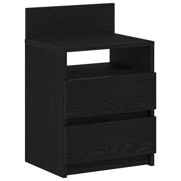 Maison Exclusive - Yöpöydät (2 kpl) 2 laatikolla mustat 40 x 33 x 60 cm