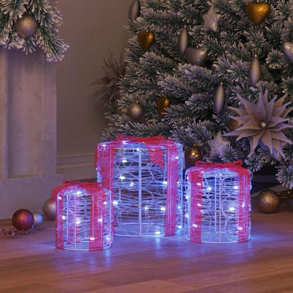 Maison Exclusive - Presentförpackning 3 st Blå 20 x 20 x 21 cm Akryl Blå