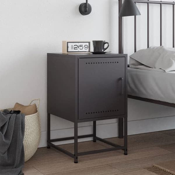 Maison Exclusive - Sort natbord 36x39x60,5 cm stål