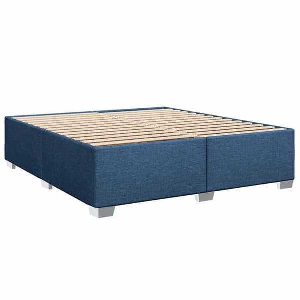 Ljust boxspring - MAISON EXCLUSIVE - 180x200 - Blått tyg - Justerbart huvud 78/88 cm - Medium fasthet madrass Blå