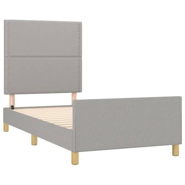 Maison Exclusive - Sengebund uden madras lys grå 90x190 cm stof