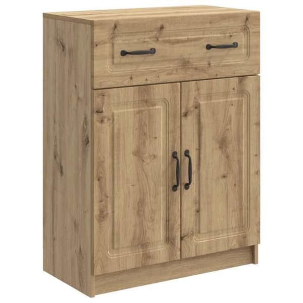 Maison Exclusive - Buffet i håndlavet egetræ 66 x 34,5 x 87 cm Ingeniørtræ