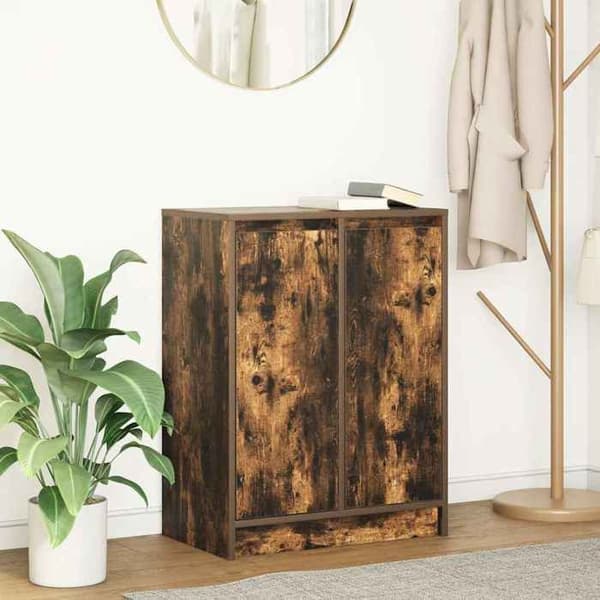 Maison Exclusive - Buffé ek rökig 57x34x76 cm ingenjörsträ