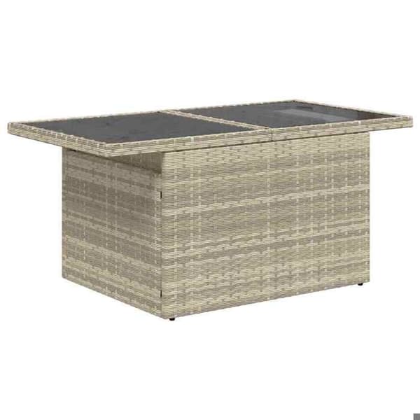 Maison Exclusive - 7 osan puutarhakalustesarja, vaaleanharmaa