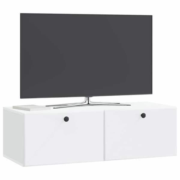 Maison Exclusive - Väggmonterad TV-möbel 98 x 41 x 30 cm Vit Ingenjörsträ