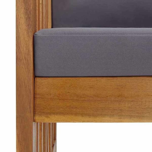Maison Exclusive - Bänk för trädgård med kuddar 119 cm Solid akaciaträ Variabla träfärger och ådringar (sl