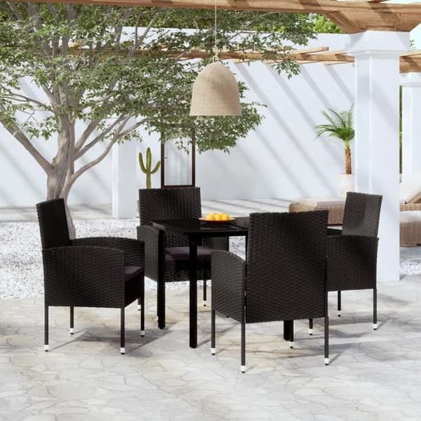 Maison Exclusive - Trädgårdsset 5 delar Svart