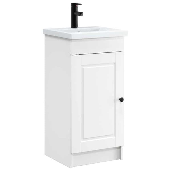 Maison Exclusive - Badeværelsesmøbel med hvid vask 42 x 40 x 84,5 cm