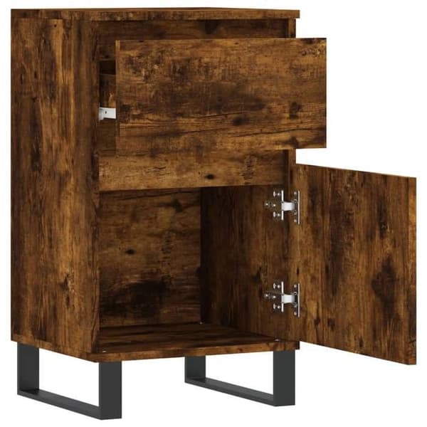 Maison Exclusive - Buffé i rökig ek 40x35x70 cm ingenjörsträ