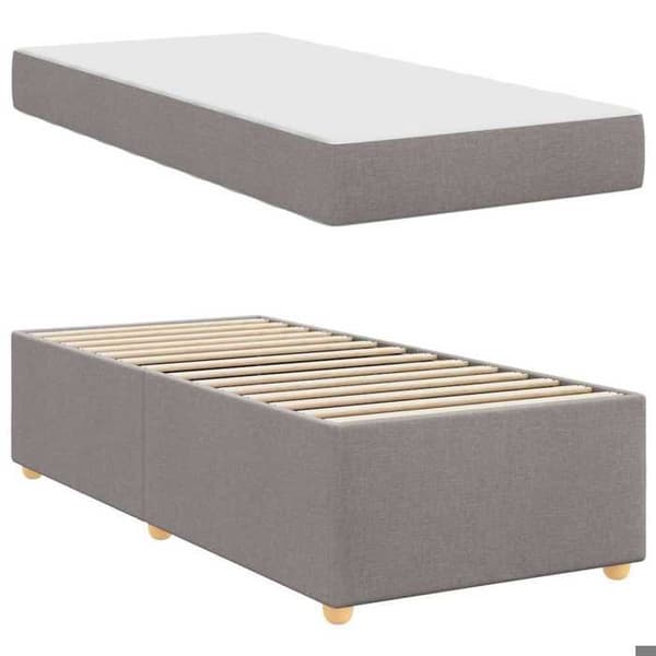 Maison Exclusive - Sängram Taupe 90 x 190 cm tyg