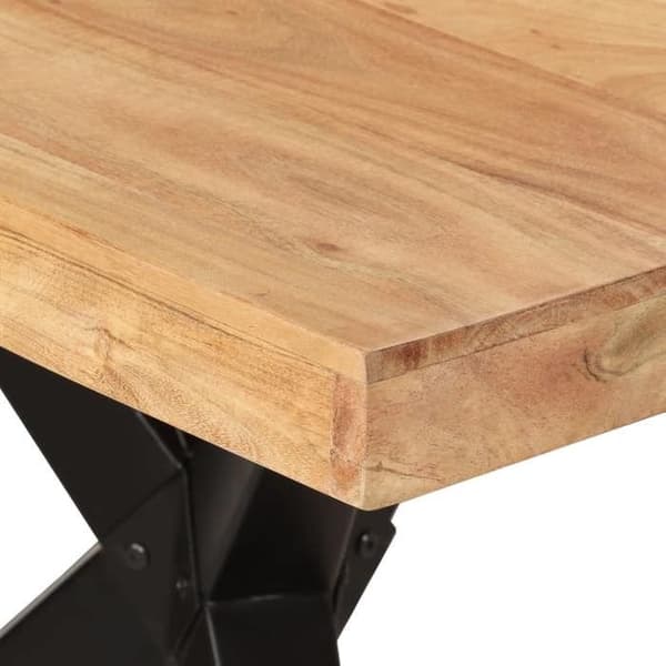 Maison Exclusive - Sort spisebord 180x90x77 cm i solid akacietræ