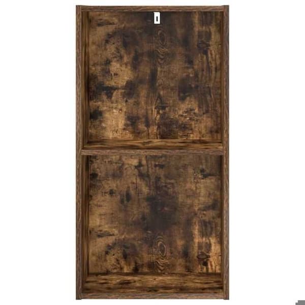 Maison Exclusive - Bibliotek ek rökig 40x30x77 cm ingenjörsträ