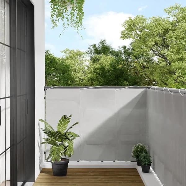 Maison Exclusive - Lys grå balkon skærm 120x300 cm 100% polyester oxford