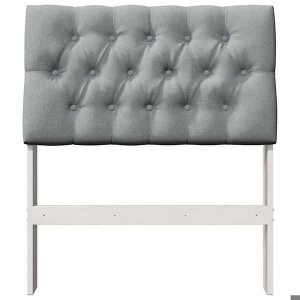 Maison Exclusive - Klädd sänggavel Ljusgrå 75 cm Massivt trä