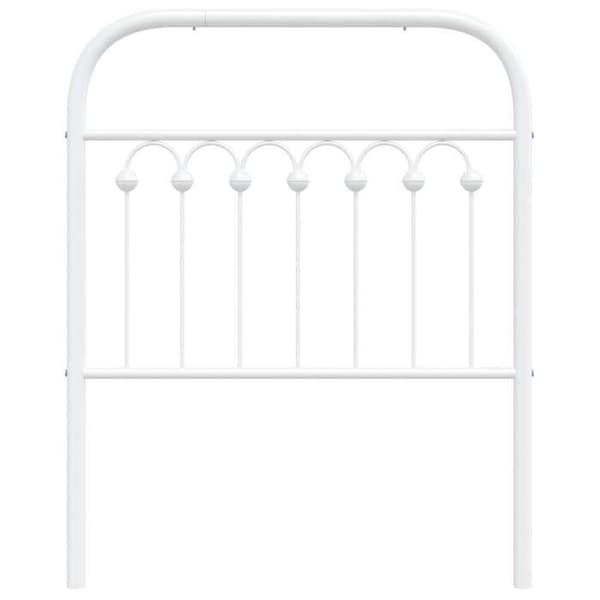 Hovedgærde - EKSKLUSIV HUS - 75 cm - Hvid metal - Klassisk - Robuste metalben Vit