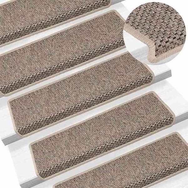 Maison Exclusive - Selvklæbende trappetæpper 15 stk 65x21x4 cm Mørk beige