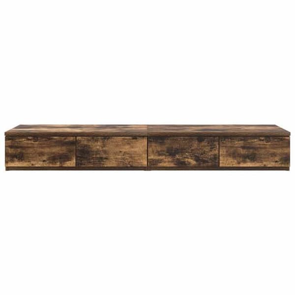 Sengekufferter - EKSKLUSIV HUS - Røget eg - 120 x 36,5 x 16,5 cm - Spånplader - Berøringsåbning Rökt ek